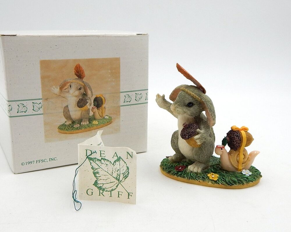 Charming Tails Indian Imposter Figurine Rabbit 87-446 Figure Fitz Floyd 1997